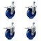 Service Caster 5 Inch Solid Polyurethane Swivel 3/8 Inch Stem Caster Set with Total Lock Brake SCC-TSTTL20S514-SPUS-381615-4 - alternate 1